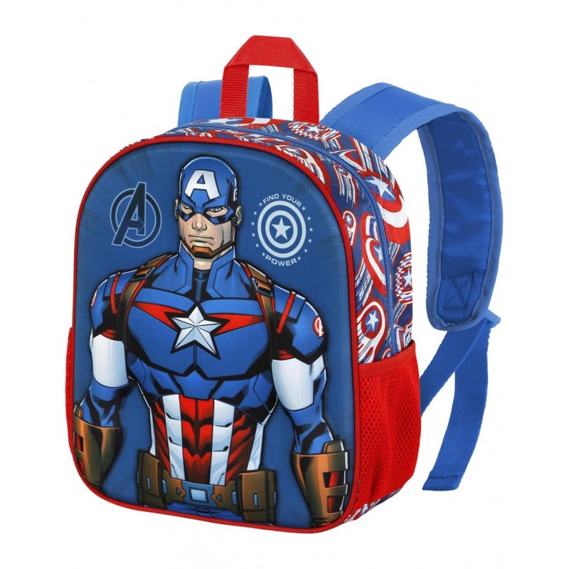 ZAINO AVENGERS CAPITAN AMERICA 3D ASILO