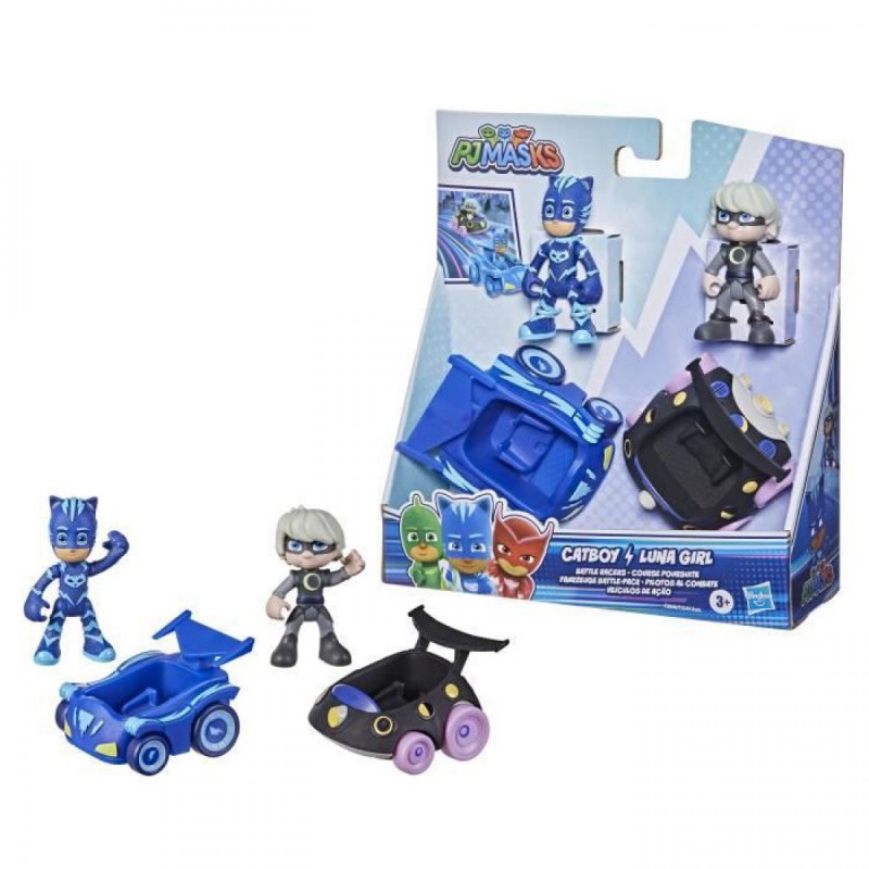 PJMASKS PERSONAGGI CATBOY E LUNA CON VEICOLI