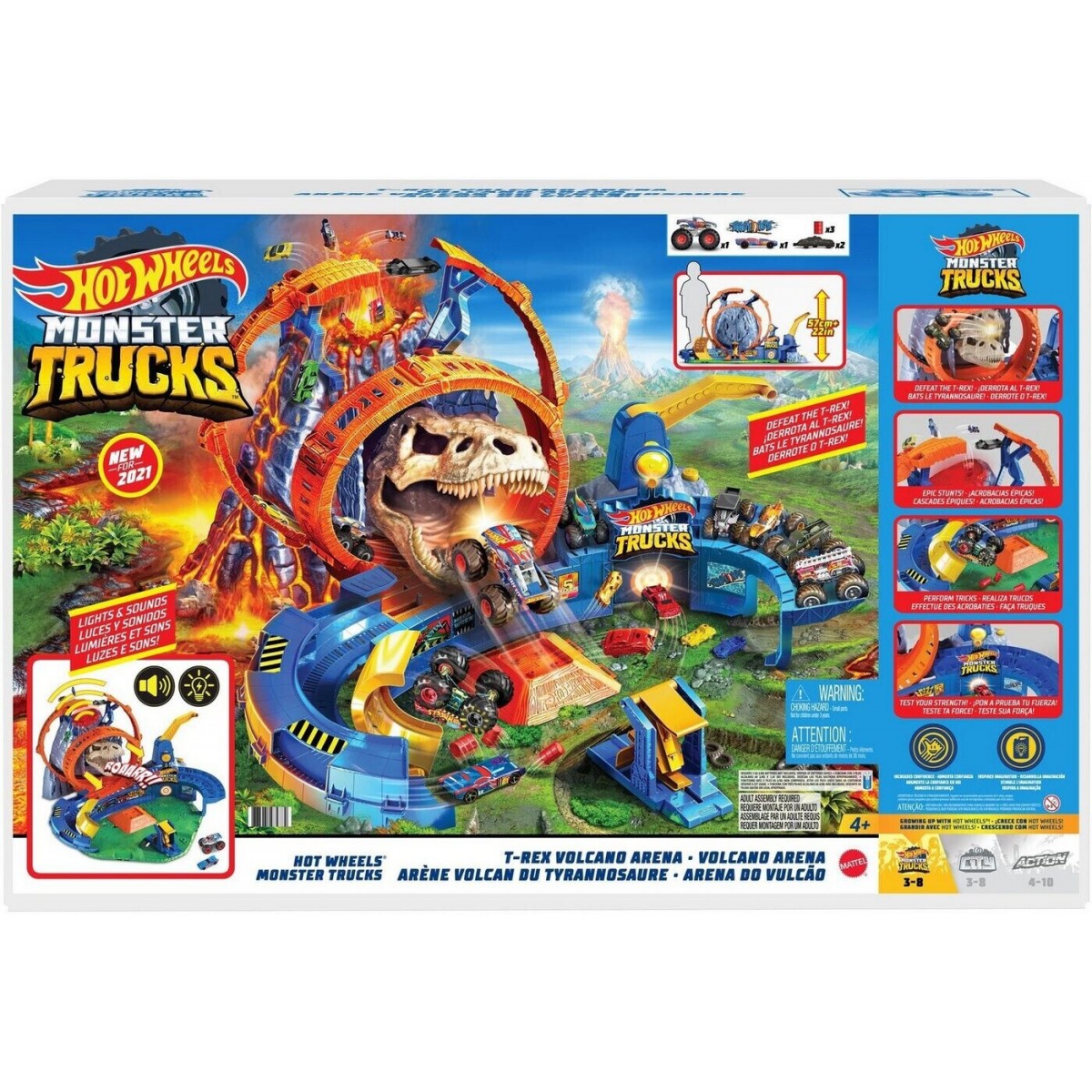 HOT WHEELS  PISTA MONSTER TRUCKS