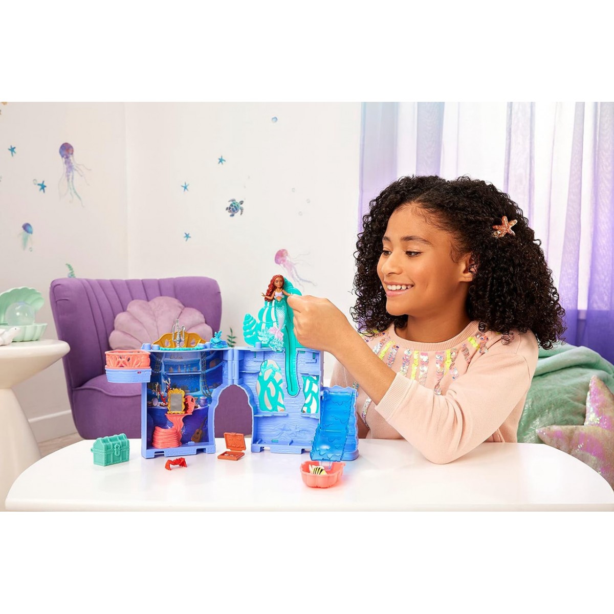 DISNEY PRINCESS LA SIREETTA IL FILM LA GROTTA DI ARIEL PLAYSET