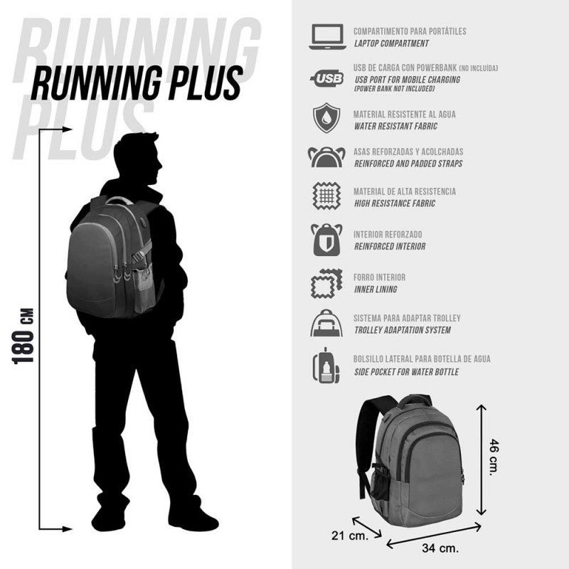 FROZEN ZAINO RUNNING PLUS DELUXE 3 SCOMPARTI