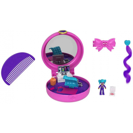 POLLY POCKET CLIP & COMB SLEEPOVER COMPACT