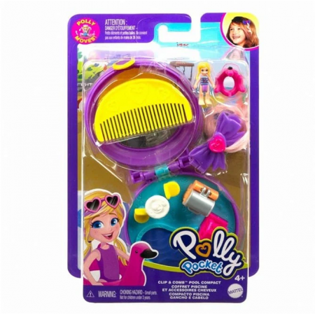 POLLY POCKET CLIP & COMB POOL COMPACT