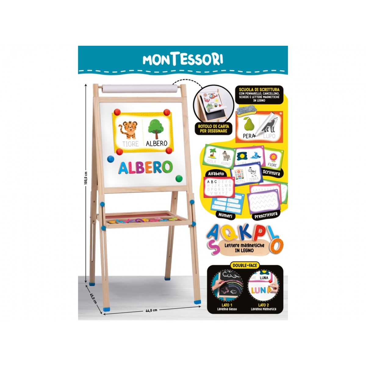 MONTESSORI LAVAGNONA LEGNO CRESCE CON TE